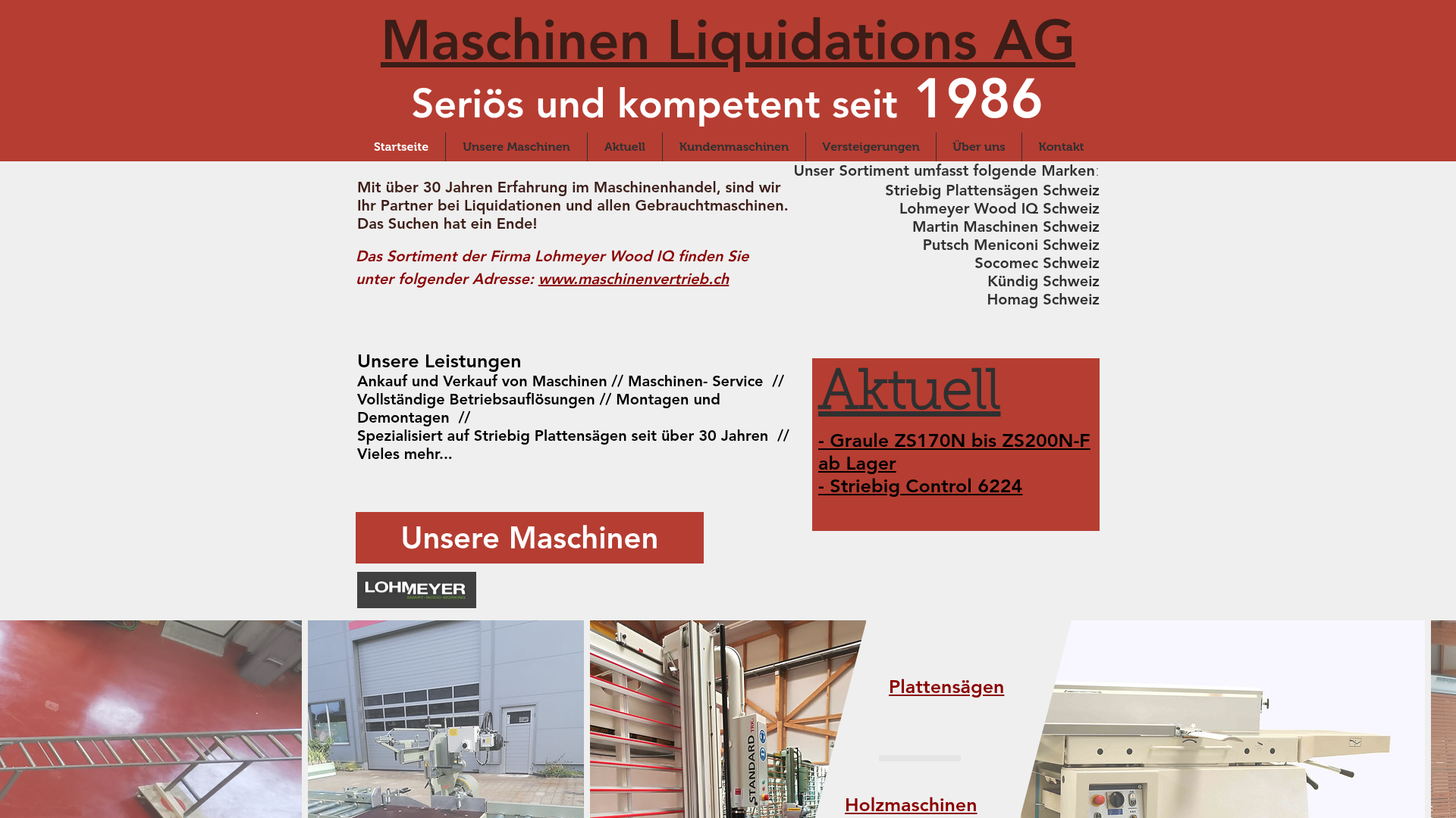 Website-Referenz Maschinen Liquidations AG