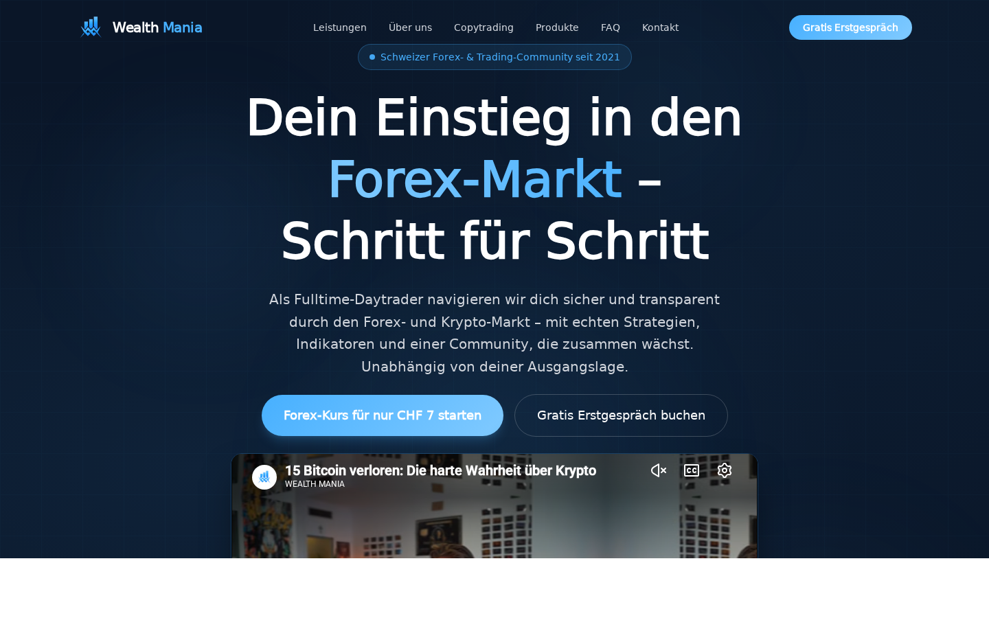 Website-Referenz Wealth Mania